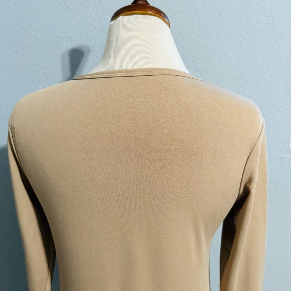 Unique Lingerie Tan Long Sleeves Round‎ Neck Thermo Winter Shirt Size S - Picture 9 of 12